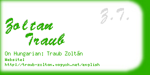 zoltan traub business card